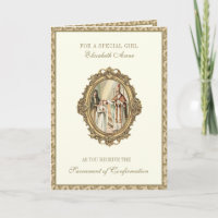 Sacrament Confirmation Fille Sponsor Évêque