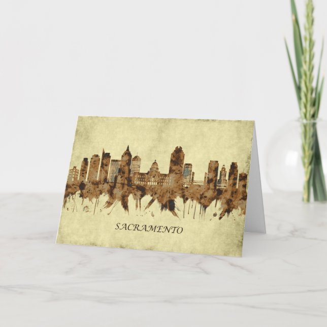 Cartes Pour Fêtes Annuelles Sacramento California City (Devant)