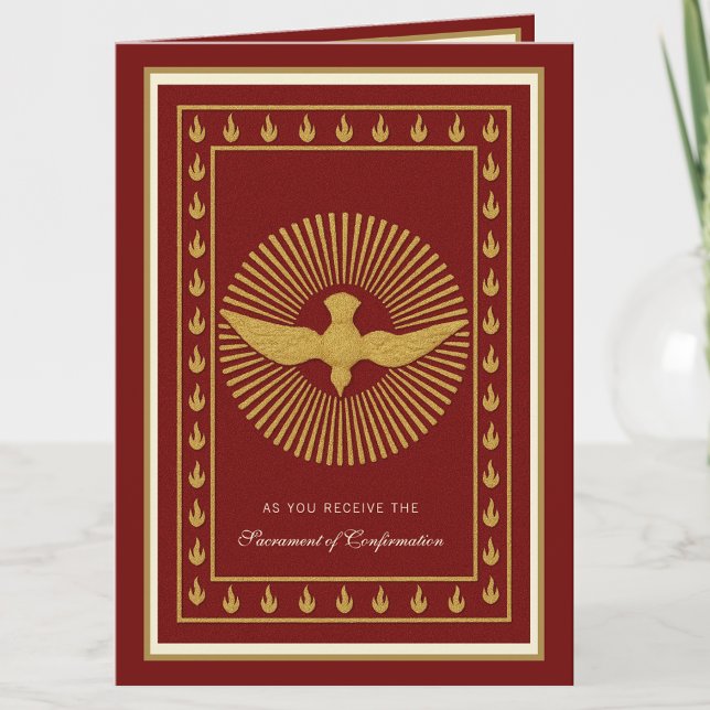 Cartes Pour Fêtes Annuelles Sacrement de la confirmation Prière religieuse (Créateur téléchargé)