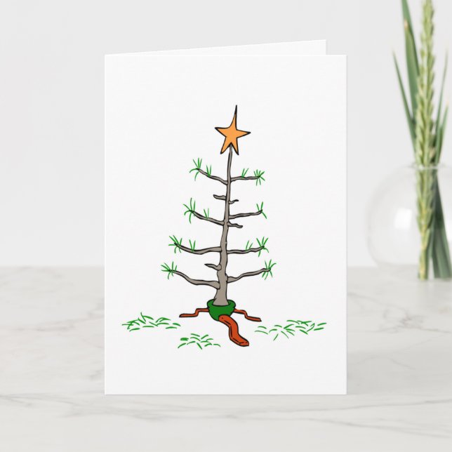 Cartes Pour Fêtes Annuelles Saddest Noël Arbre Jours fériés Humour Noël (Devant)