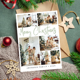 Cartes Pour Fêtes Annuelles Sage Green Joyeux Noël Calligraphie