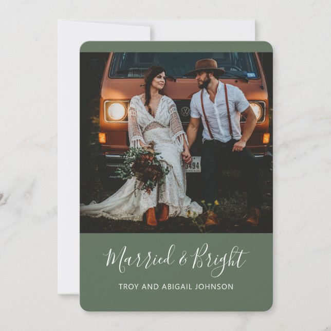 Cartes Pour Fêtes Annuelles SAGE Marié et brillant Nouveau marié (Devant)