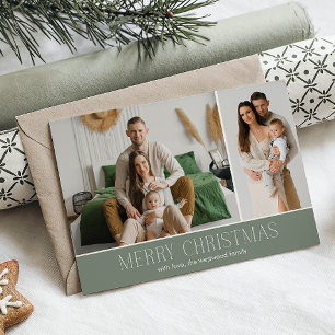 Cartes Pour Fêtes Annuelles SAGE MERRY Christmas Elegant 2 Message photo