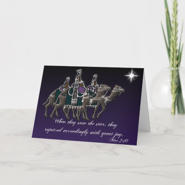 Cartes Pour Fêtes Annuelles Sages/Mat 2:10-11 (Devant)
