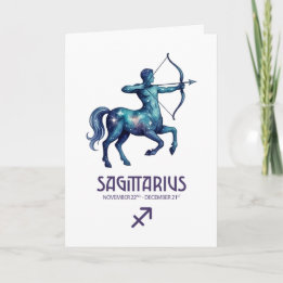 Cartes Pour Fêtes Annuelles Sagittarius Birthday Card