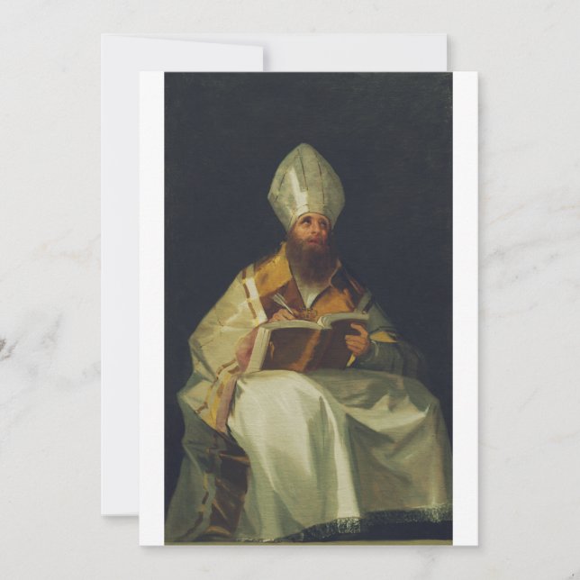Cartes Pour Fêtes Annuelles Saint Ambrose par Francisco de Goya (Devant)