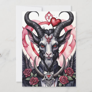 Cartes Pour Fêtes Annuelles Saint Baphomet Gothique de la Saint-Valentin Amour