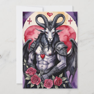 Cartes Pour Fêtes Annuelles Saint Baphomet Gothique de la Saint-Valentin Amour