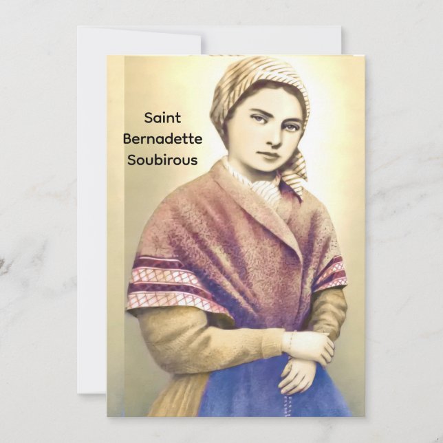 Cartes Pour Fêtes Annuelles Saint Bernadette Soubirous (Devant)
