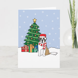 Cartes Pour Fêtes Annuelles Saint-Bernard et Christmas Tree