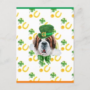 Cartes Pour Fêtes Annuelles Saint Bernard Shamrock Saint-Patricks
