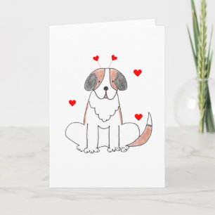 Cartes Pour Fêtes Annuelles Saint-Bernard Valentine Ears