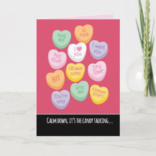 Cartes Pour Fêtes Annuelles Saint-Coeurs de bonbons mignons et amusants Saint-