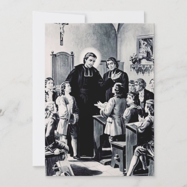 Cartes Pour Fêtes Annuelles Saint Louis de Montfort Prêtre français (Devant)