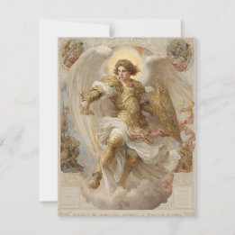 Cartes Pour Fêtes Annuelles Saint Michael the Archangel in Battle