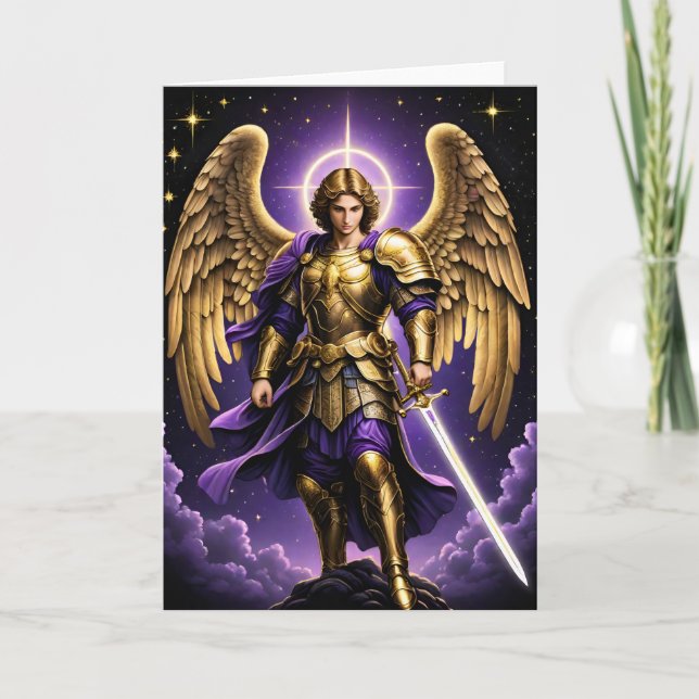 Cartes Pour Fêtes Annuelles Saint Michel de l'Archange catholique romain (Devant)