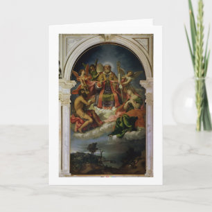 Cartes Pour Fêtes Annuelles Saint-Nicolas dans la gloire avec des saints