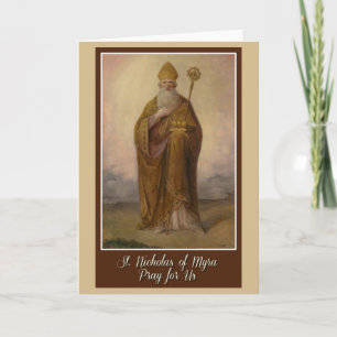 Cartes Pour Fêtes Annuelles Saint Nicolas de Myra Evêque Noël
