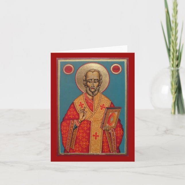 Cartes Pour Fêtes Annuelles Saint Nicolas de Noël (Devant)