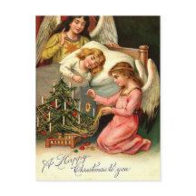 Saint Noël Enfants Angles Vintages