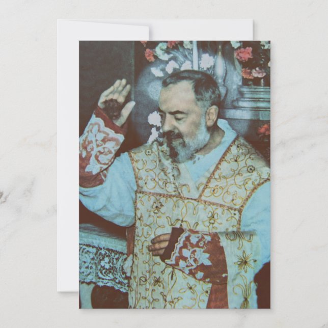 Cartes Pour Fêtes Annuelles Saint Padre Pio (Devant)