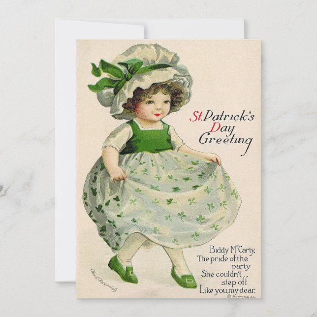 Cartes Pour Fêtes Annuelles Saint-Patrick vintage (Devant)