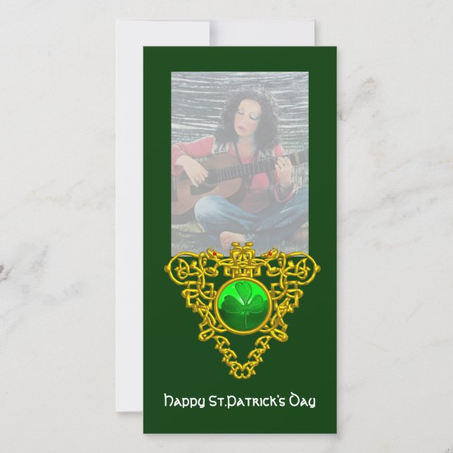 CARTES POUR FÊTES ANNUELLES SAINT PATRICK'S CELTIC HEART, SHAMROCK (Devant)