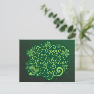 Cartes Pour Fêtes Annuelles Saint Patrick's Day Leprechaun Casquette Shamrock 