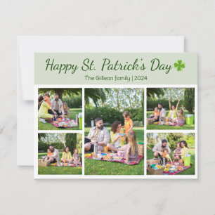 Cartes Pour Fêtes Annuelles Saint-patrick's day Photo de famille Shamrock Coll