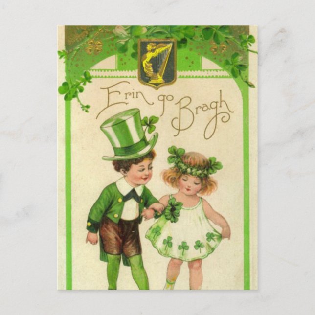 Cartes Pour Fêtes Annuelles Saint Patrick's jour lass fêtes (Devant)