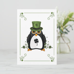 Cartes Pour Fêtes Annuelles Saint Patrick's Penguin