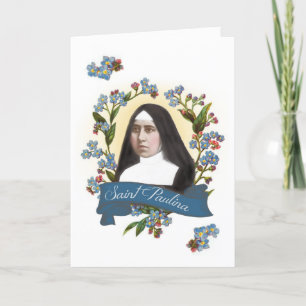 Cartes Pour Fêtes Annuelles Saint Paulina (Pauline) Patron Saint de la Diabéti