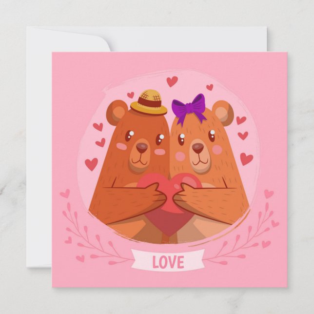 Cartes Pour Fêtes Annuelles Saint Valentin (Devant)