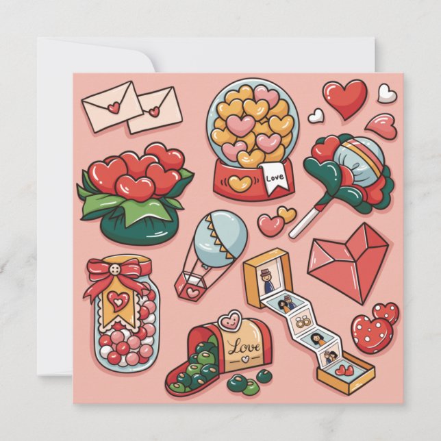 Cartes Pour Fêtes Annuelles Saint Valentin (Devant)