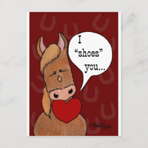 Cartes Pour Fêtes Annuelles Saint Valentin à la bouche du cheval