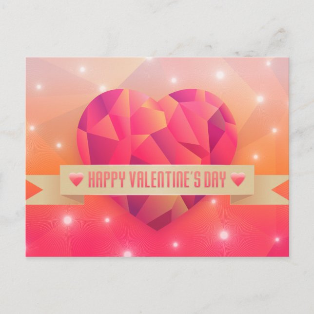 Cartes Pour Fêtes Annuelles Saint Valentin Amour romantique moderne (Devant)