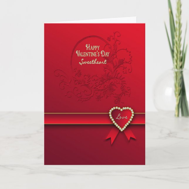 Cartes Pour Fêtes Annuelles Saint-Valentin - Amoureux - Rouge/Coeur/romantique (Devant)