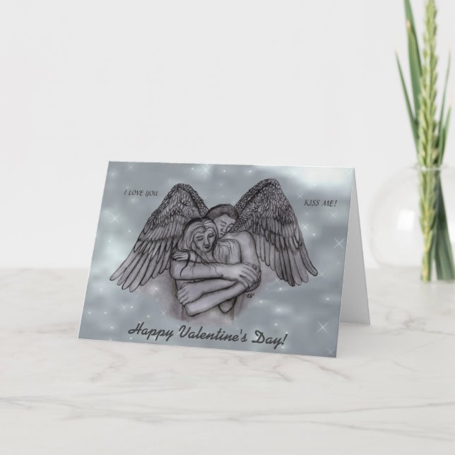 Cartes Pour Fêtes Annuelles Saint Valentin - Angel Eros en AMOUR (Devant)