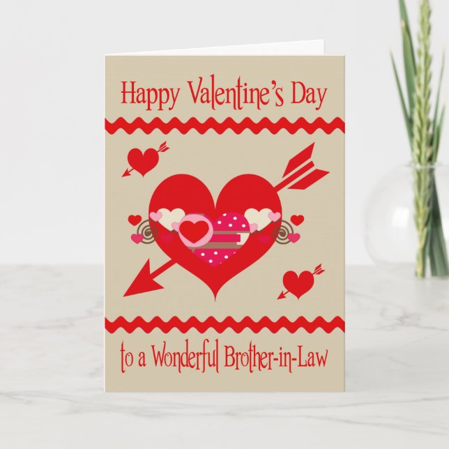 Cartes Pour Fêtes Annuelles Saint-Valentin au beau-frère (Devant)