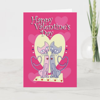 Cartes Pour Fêtes Annuelles Saint-Valentin au chat