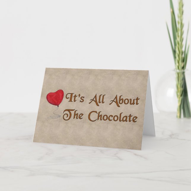 Cartes Pour Fêtes Annuelles Saint-Valentin au chocolat (Devant)