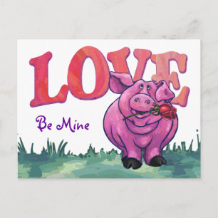 Cartes Pour Fêtes Annuelles Saint Valentin au cochon