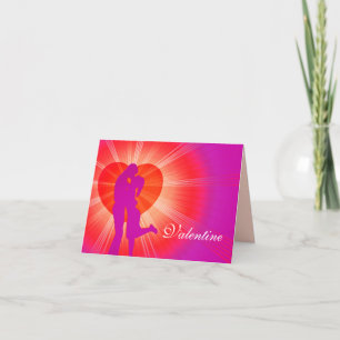 Cartes Pour Fêtes Annuelles Saint-Valentin baiser "be mine rouge violet rose c