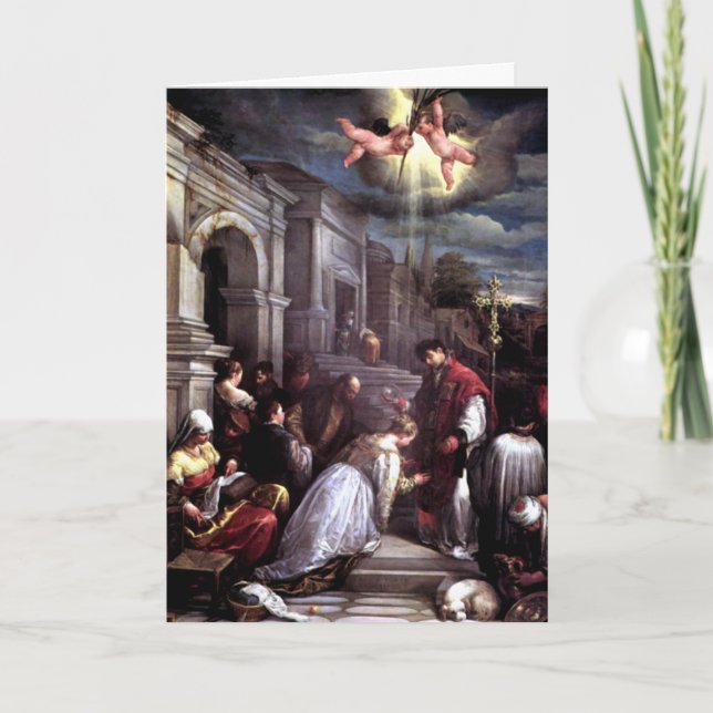 Cartes Pour Fêtes Annuelles Saint Valentin Baptisant Saint Lucilla - Bassano (Devant)