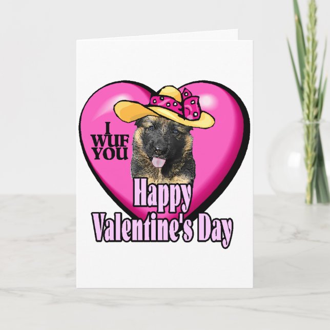 Cartes Pour Fêtes Annuelles Saint Valentin Berger allemand (Devant)