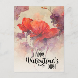 Cartes Pour Fêtes Annuelles Saint-Valentin Bible florale rouge Verse Christian