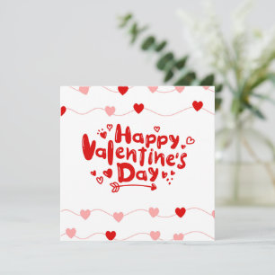 Cartes Pour Fêtes Annuelles Saint Valentin Blanc Rouge