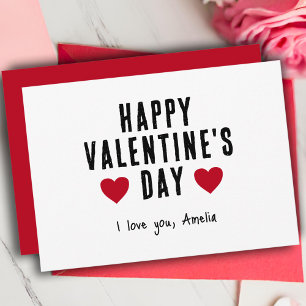 Cartes Pour Fêtes Annuelles Saint Valentin Bonne Fête Moderne Cœurs Rouges Pet