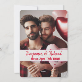 Cartes Pour Fêtes Annuelles Saint Valentin | Candy Hearts Gay Couple Fun Photo