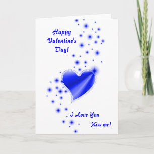 Cartes Pour Fêtes Annuelles Saint-Valentin - Coeur arc-en-ciel bleu